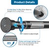 AIZESI Black Adjustable Tension Curtain Rod, 31-63 Inch Spring No