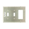 Leviton 3-Gang Decora/GFCI Combination Wallplate, Standard Size, Non-Magnetic Stainless Steel,