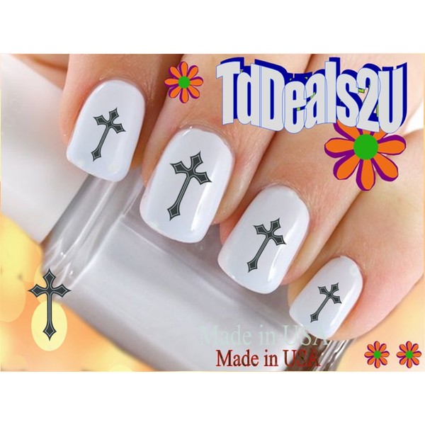 General Nail Decals - Tribal Cross WaterSlide Nail Art Decals - Highest Quality! Made in USA