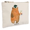 Mr. & Mrs. Panda Exam Bear Make-Up Bag, White, Hand