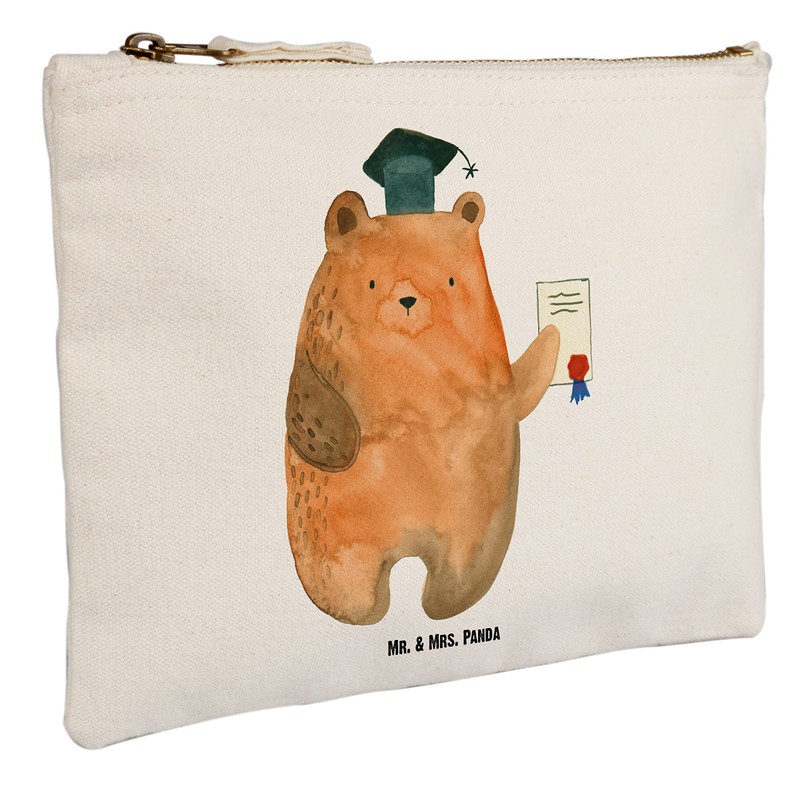 Mr. & Mrs. Panda Exam Bear Make-Up Bag, White, Hand