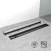 Elefloom Offset Linear Shower Drain, Black Shower Drain 36 inch