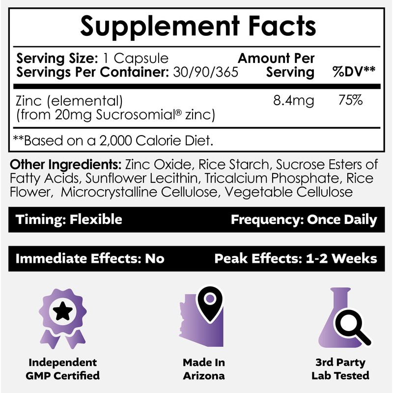 Nootropics Depot MicroZinc Capsules | 20mg | Optimized Zinc Supplement