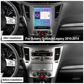 UNITOPSCI 2G+64G Android Car Radio Stereo for Subaru Outback Legacy 2010-2014 CarPlay Android Auto 9.7 Inch Vertical Touchscreen Mirror Link Bluetooth GPS FM/RDS WiFi SWC+ Backup Camera Mic