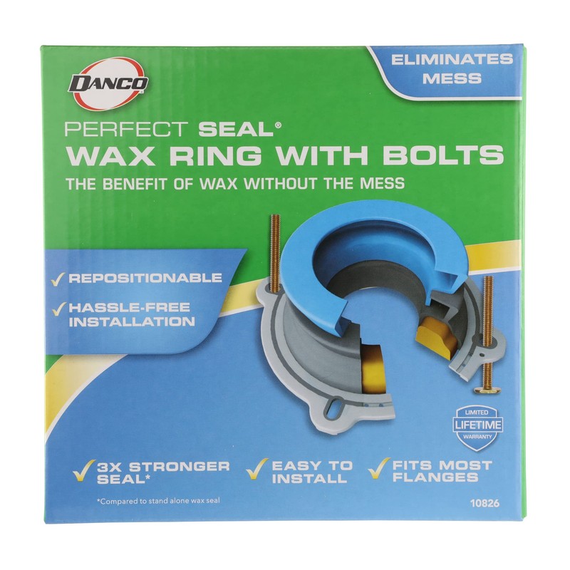 Danco Perfect Seal Toilet Wax Ring with Bolts (10826X)