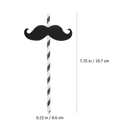 Moustache Straws,40 Pcs Straws for Kids &Adults,Reusable Plastic Moustache Drinking Straws for Classroom Activities Valentines Day Birthday Wedding Party Supplies Decoration