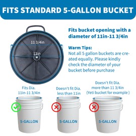 5 gallons bucket seats - Compatible with Yeti Bucket, with Waterproof Cover. Applicable Dove Duck Hunting, Fishing, Baseball and Camping.
