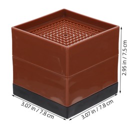 Operitacx 2 Stück Booster-pad Tischerhöhungsblöcke Kleine Möbelerhöhungen Erhöhungen Für Schreibtischbeine Couch Riser Couchlifter Für Die Höhe Möbelheber rutschfeste Möbelpads Plastik Braun