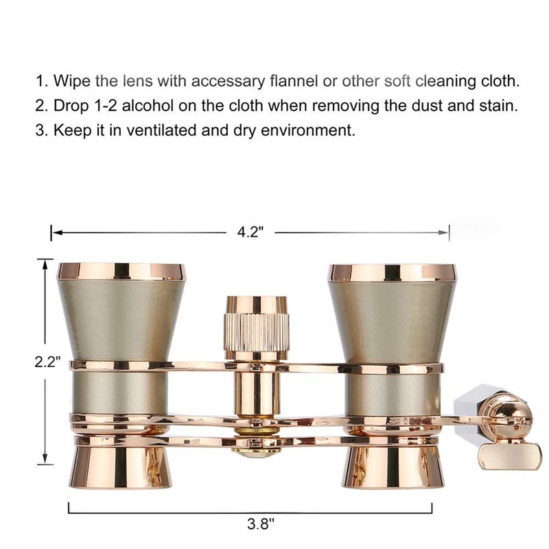 Aroncent Binoculars 3 x 25 Compact Binoculars with Handle Women's