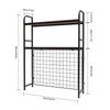 BENTFL Computer Desktop Bookcase, 2-Tier Desk Hutch, Multipurpose Countertop Storage