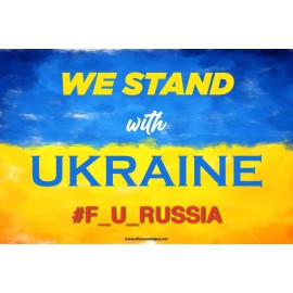 Diamond Signs WE STAND WITH UKRAINE Lawn Sign 18x12 Double Sided
