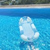 浮き輪 フロート 水上ハンモック 透明 大人用 うきわ 浮輪 浮き輪ベッド ウォーターネット サイズ145×64cm