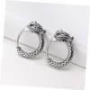 SAFIGLE 2 Pairs Men's Fashion Statement Earrings Dragon Hoop Earrings