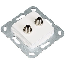 Gira 565103 SAT F Socket Double Gender Changer Fitting Pure White