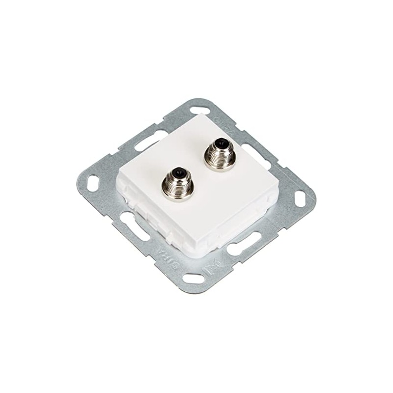 Gira 565103 SAT F Socket Double Gender Changer Fitting Pure