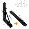 AUTOHJ Folding Shelf Brackets - 12 Inch 2 Pcs Heavy