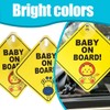 2 Pcs Baby On Board Sign for Car, Baby On