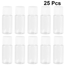 25pcs 10ml Sample Bottles Refillable Plastic Transparent Lotion Bottles Shower Gel Containers for Home Travel Daily Use