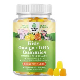 Natures Craft Kids Dha Omega-3 Gomitas - Vegano Sin Pescado