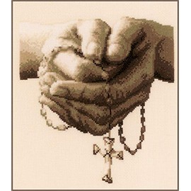 Vervaco Counted Cross Stitch Kit 8"X9.6"-Praying (14 Count) -V0021381