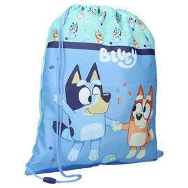 Cagnolina Blue and Bingo Best Friends Fun - Gym Bag Backpack Gym Bag - Dimensions 44 x 36 cm - Light Blue Multicoloured, Light Blue Multicoloured, One Size, Light blue multi-coloured