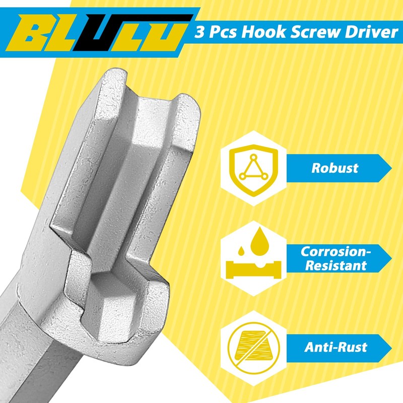 Blulu 3 Pcs Cup Hook Driver Y Shape Cup Hook
