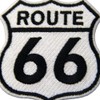 Route 66 Highway Road Sign Embroidered Badge Iron on or