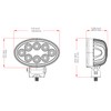 AGP.1978 2PCS Tractor Led Work Light, 12V 24W Oval Cab