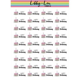 Happy Birthday Planner Stickers | Libby and Lou Sticker Co