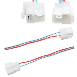 iJDMTOY Set White Male/Female Electrical Plug Adapter Sockets Compatible with Car Alternator or Power Window Regulator, Motor Connection/Repair
