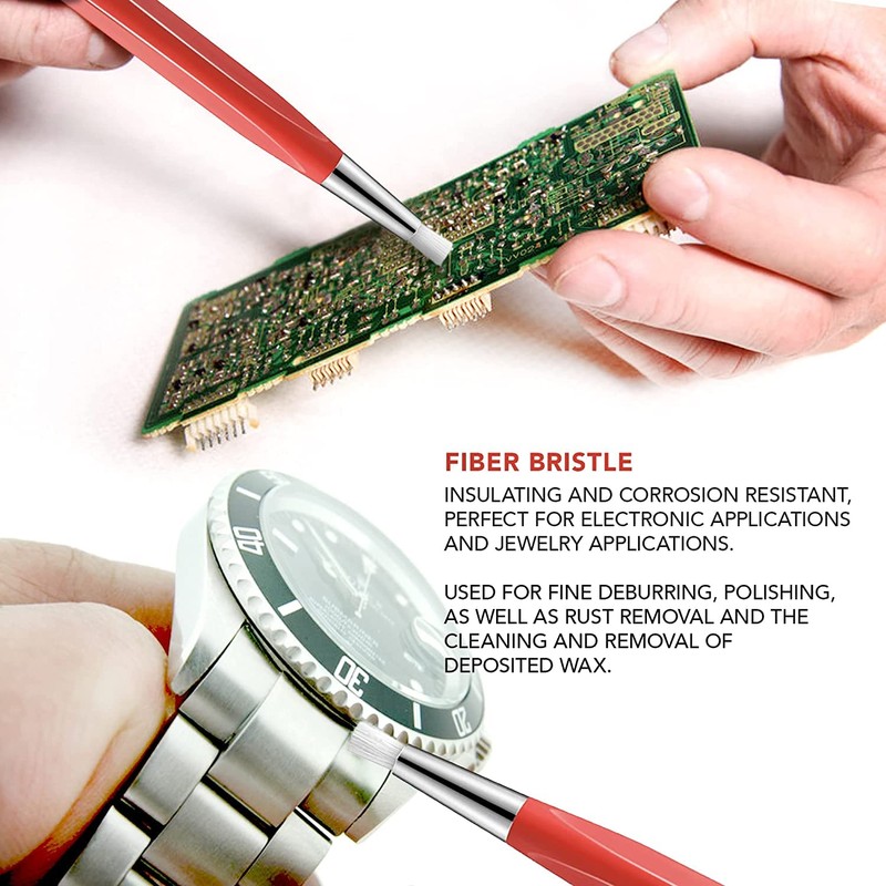 Fiberglass Pen Scratch Brush Set - Jewelry Cleaning Brush with
