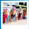 Sporti Bubble Swim Cap with Chin Strap (Red)