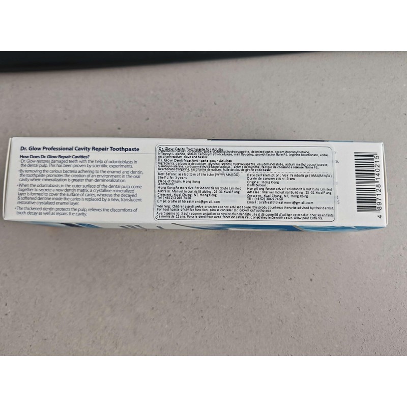 Dr. Glow Adult Cavity Repair Toothpaste, Hydroxyapatite Toothpaste Cavity Reversing,