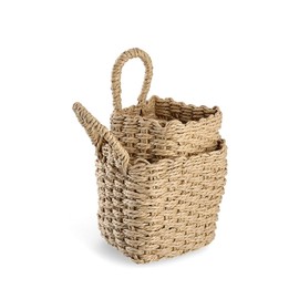 Zeller 14471 Storage Basket Set of 2 Paper Wicker Approx. 12 x 12 x 13/15 x 15 x 15 cm