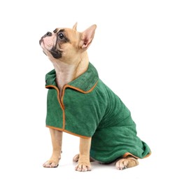 mymai Coral Fleece Pet Bathrobe, Quick Drying, Absorbent, Green, for Small to Large Dogs, 3 Sizes (S)