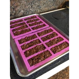 Bamutu Large Rectangle Granola Bar Silicone Mold 2PCS 8 Cavity Nutrition Cereal Bar Moulds, Energy Bar Make for Muffin Brownie Cornbread Cheesecake Pudding Cake and Soap