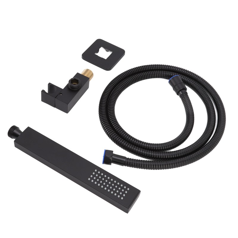 Wall Mounted Shower Set Black High Pressure Shower Head with