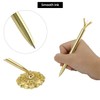QWORK Gold Diamond Style Metal Pen Holder Set with Smooth