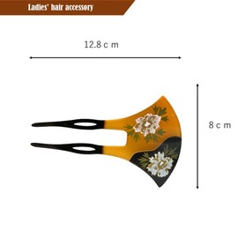 Rigullal Kanzashi Kagiku Kanzashi Hair Ornament, Kimono, Yukata, Fan-shaped, Bee Shaped