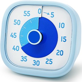 Visual Timer for Kids, 60 Minute Countdown Timer with Silent Operation for Homeschool Supplies, Time Management Tool for Kids Desk, Homework, Study, Classroom, Kitchen