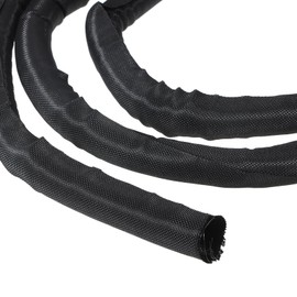 PATIKIL Cable Sleeve, 6.6 Ft x 0.75" Wire Manager Cord Protector Trolling Motor Cable Sleeve Dog Cat Cord Wrap Protector for Computer Wire Organizer Hose