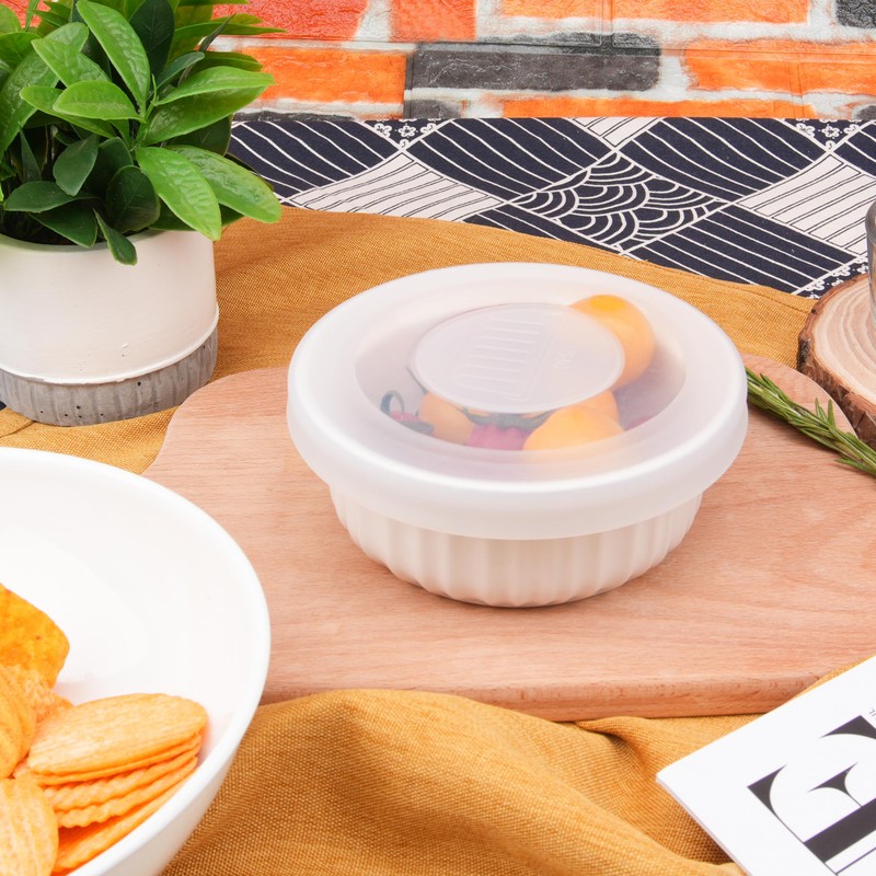 Purekra Silicone Lids for CorningWare 16-Ounce Round Dish, 2 Pack