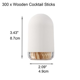 YidaSouko 300 Pcs Bamboo Cocktail Stick,Toothpick Box with Disposable Wood Toothpick Tooth Pick Holder Dust Proof Toothpick Dispenser for Kitchen Restaurant Tabletop