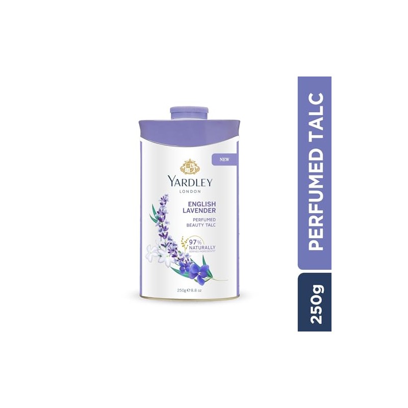 Yardley London Talco perfumado, lavanda inglesa, 250 g