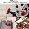 Drill Brush Attachment Set, 7 Pack 1/4in Power Scrubber Brush