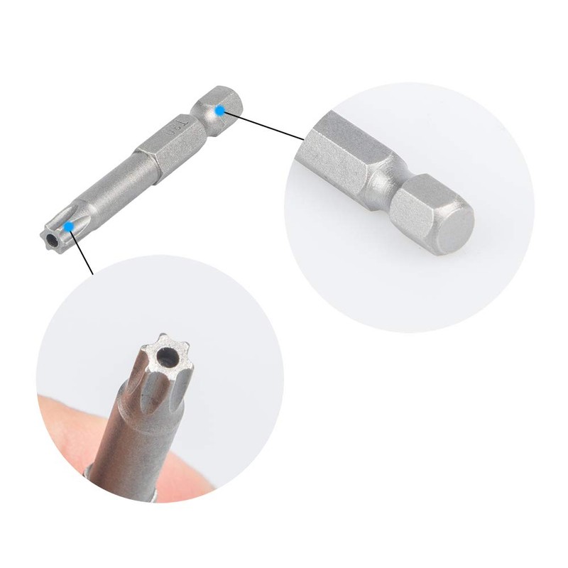 12 Pack 50mm Torx Screwdriver Bit Sets,YuCool 1/4 inch Hex