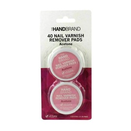 THE HAND BRAND Nail Varnish Remover Pads With Acetone 2X20 Pads