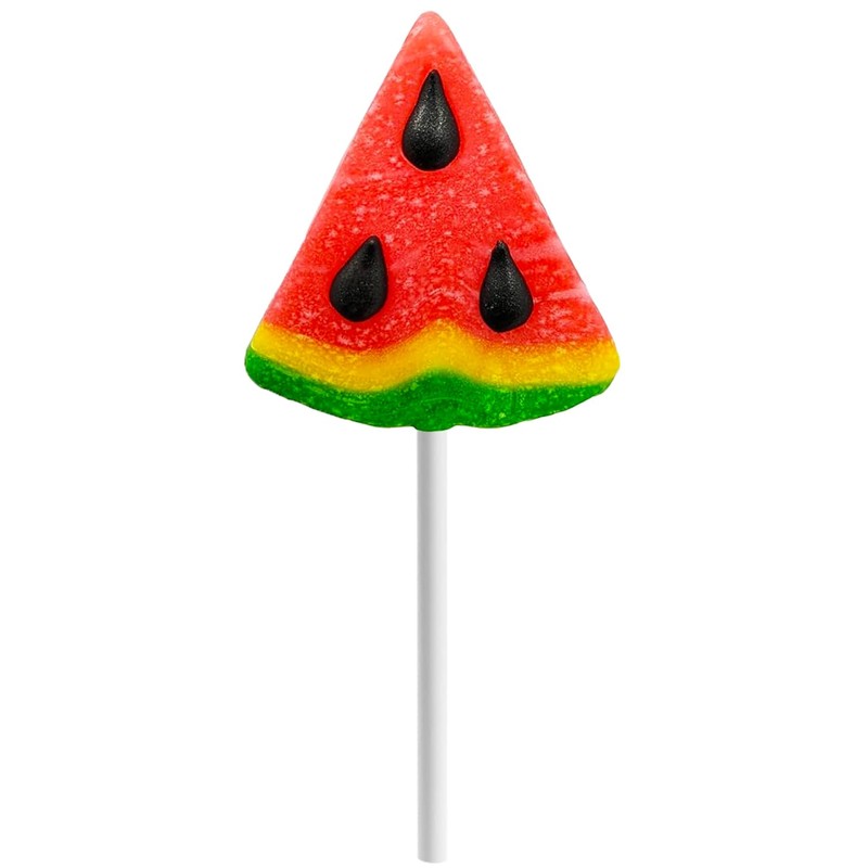Fruidles Watermelon Shaped Lollipop, Mixed Fruit Flavor, Individually Wrapped, NET