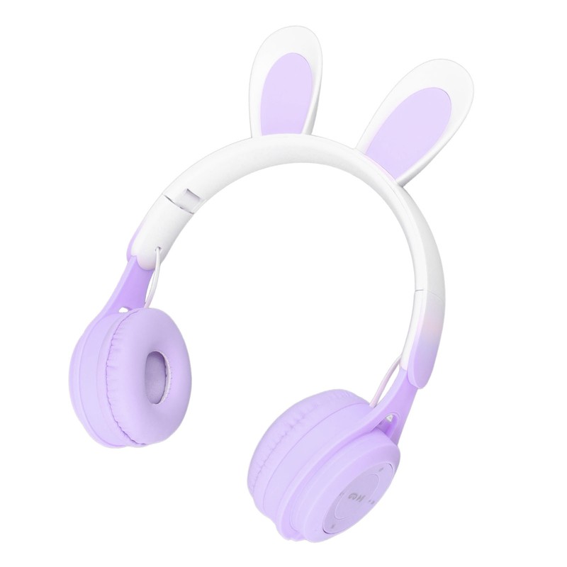 Rabbit Ear Headsets LED Light Headphones Cute Lightweight Adjustable Headband