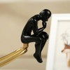 FUNSXBUG The Thinker Statue Thinking Man Statues with Crystal Ball